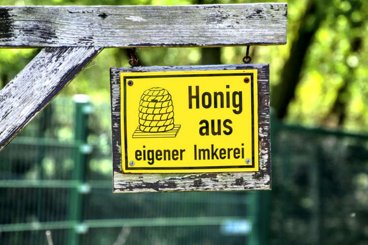 Honig vom Imker Schild